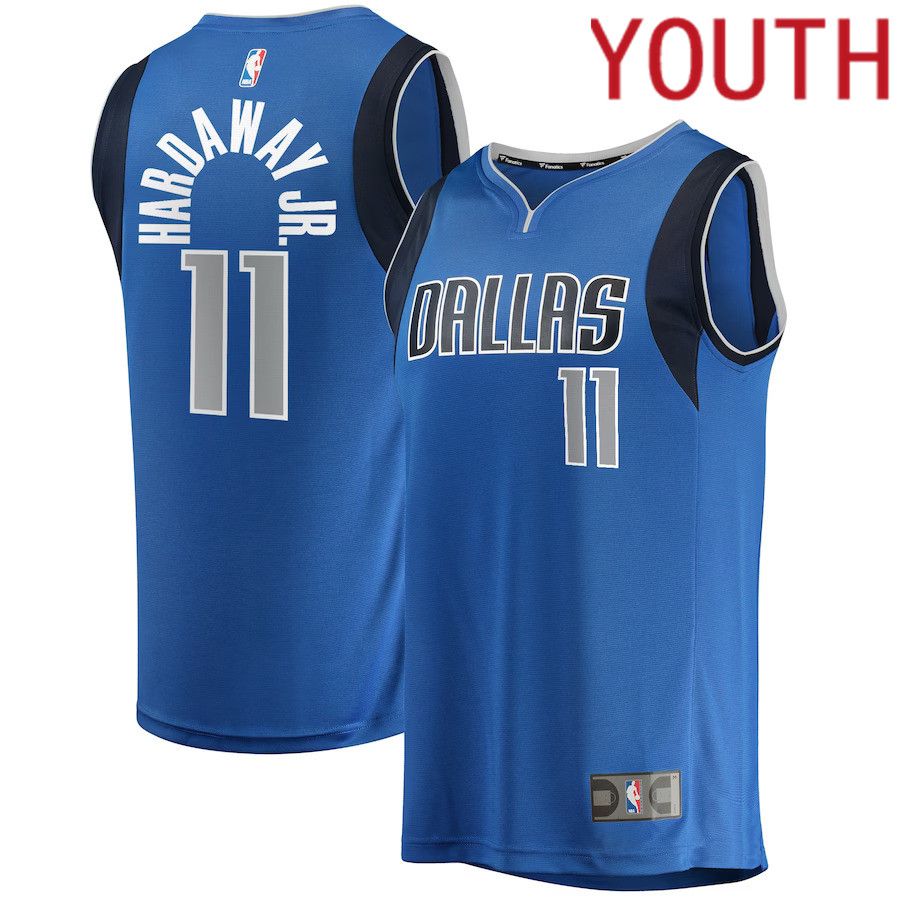 Youth Dallas Mavericks 11 Tim Hardaway Jr. Fanatics Branded Blue Fast Break Player NBA Jersey